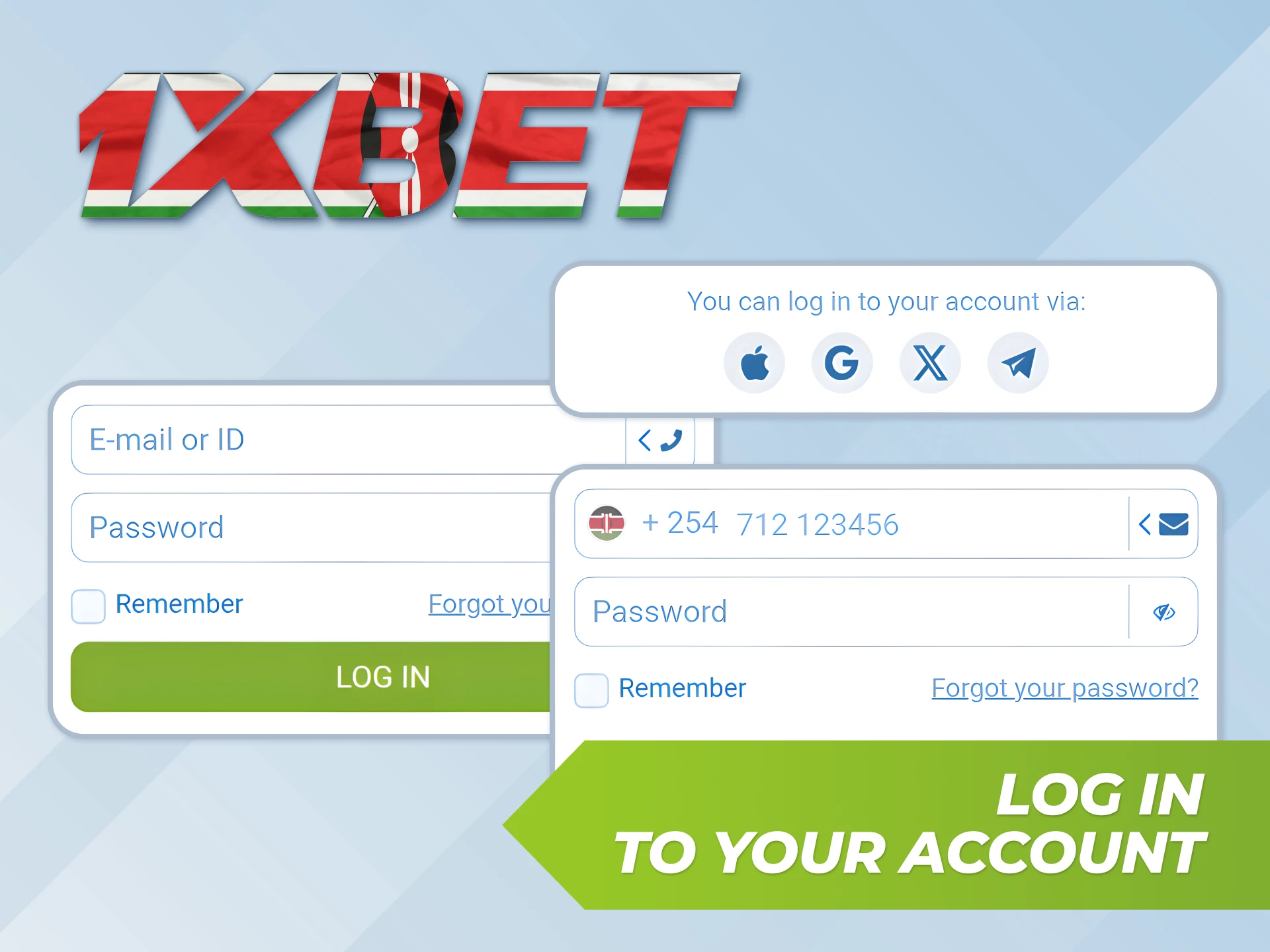 Log into 1xBet via mobile or desktop for easy access.