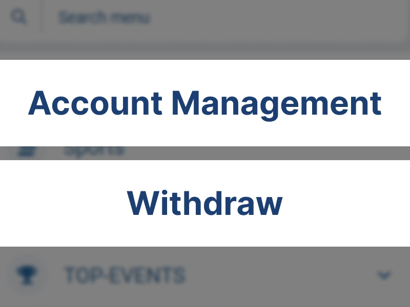 1xBet Kenya withdrawal section in user account menu