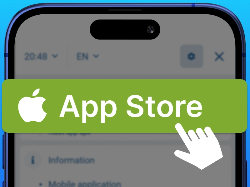 1xBet iOS app download button redirecting users to App Store