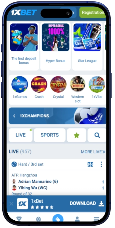 1xbet777.ke app screen 1