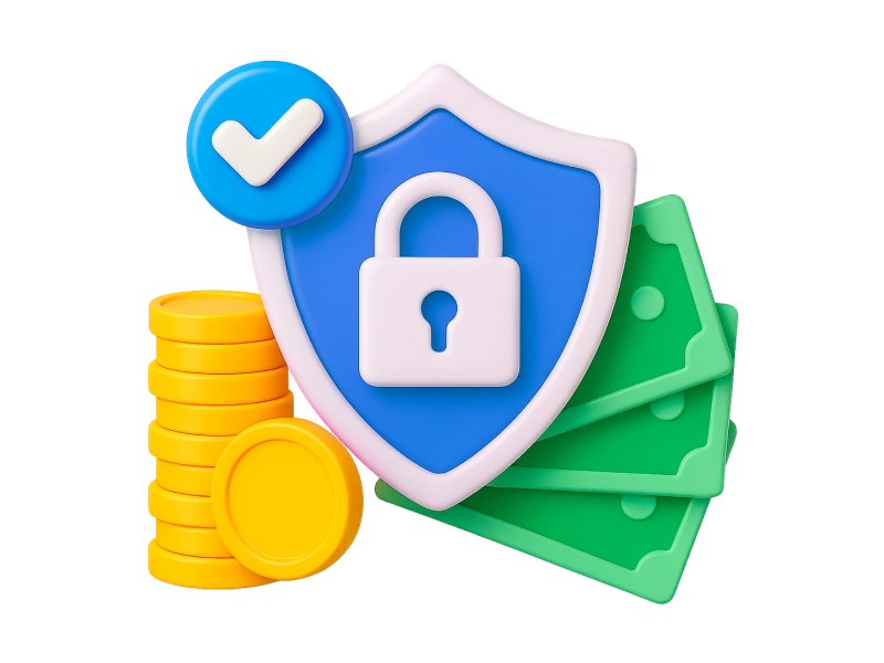 3d render security icon