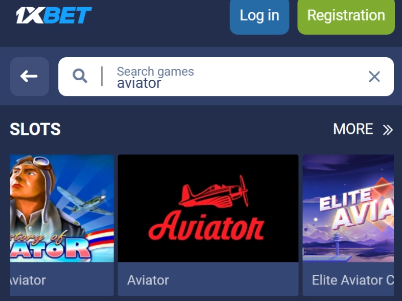 1xBet Kenya official website casino section with search bar