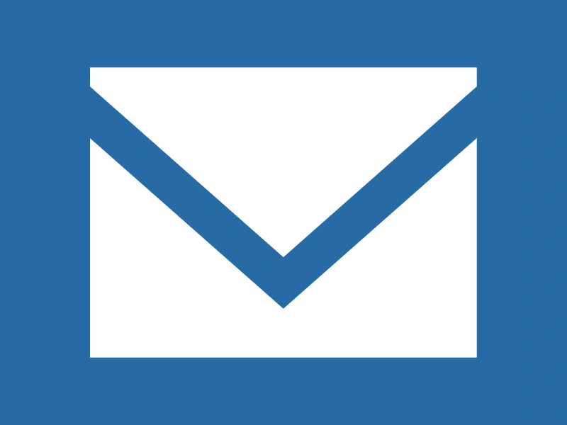 email icon on blue background