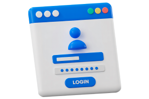 login 3d icon