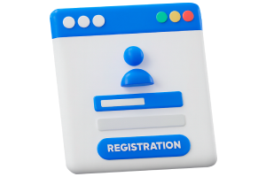 registration 3d icon